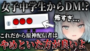 【原神】ねるめろ氏に女子中学生がDM!?原神配信者はこれだからおすすめしないわ【ねるめろ/切り抜き】【コメ付き】