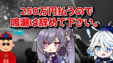 【悲報】原神、配信者に月250万円を支払って鳴潮をやらないよう止めていたことを普通にバラされる･･･に対する中国人ニキたちの反応集