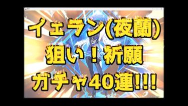 【原神】イェラン（夜蘭）狙い祈願ガチャ40連！！