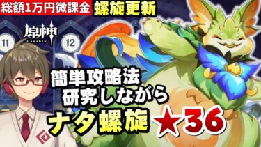 【原神】螺旋更新！ナタ初螺旋！！簡単攻略法を探しながら★36全部取る【リリース～1万円微課金プレイ】